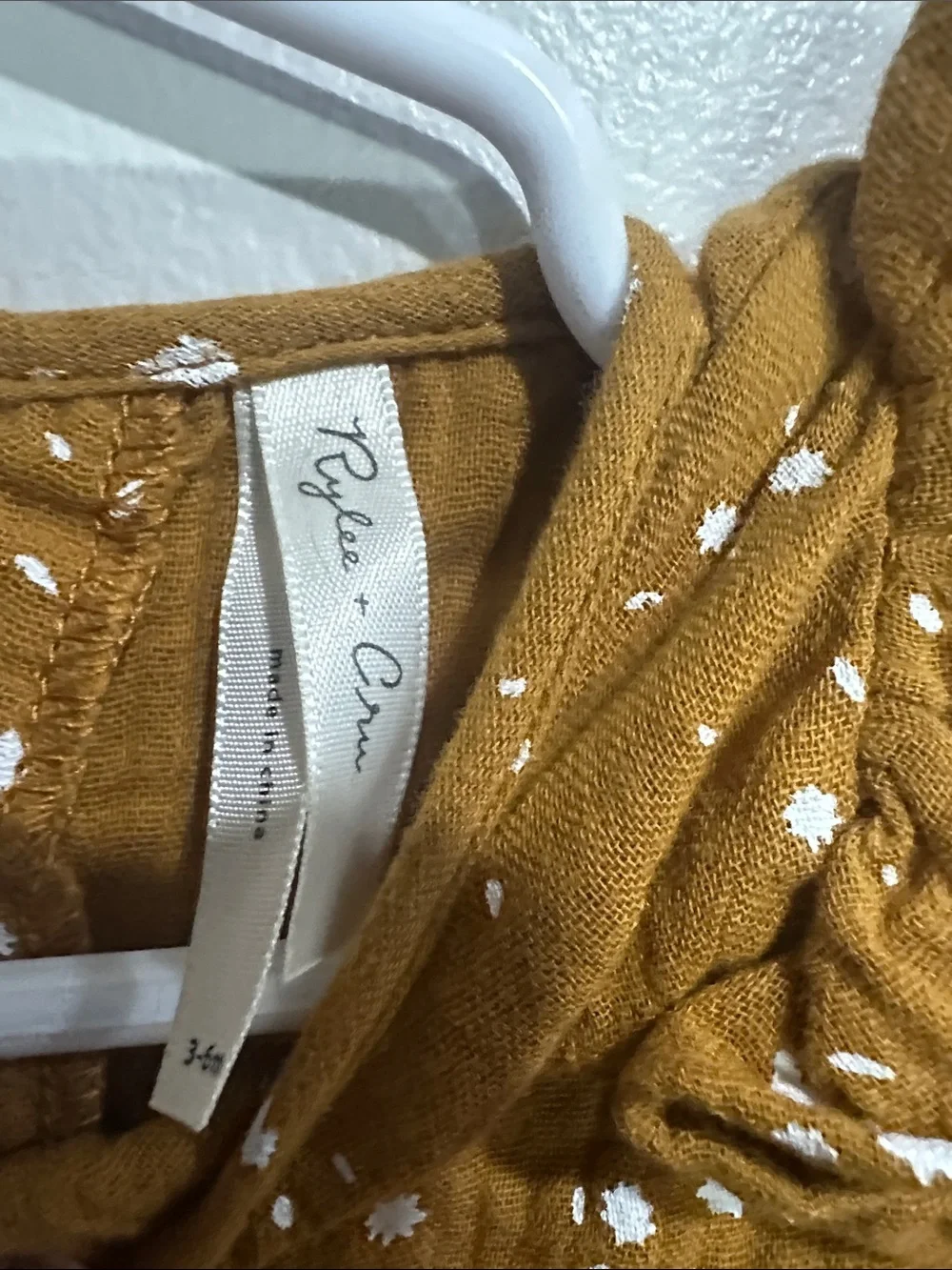 NWT Rylee + Cru Piper Blouse Marigold Ruffle Cotton Gauze Baby Girl